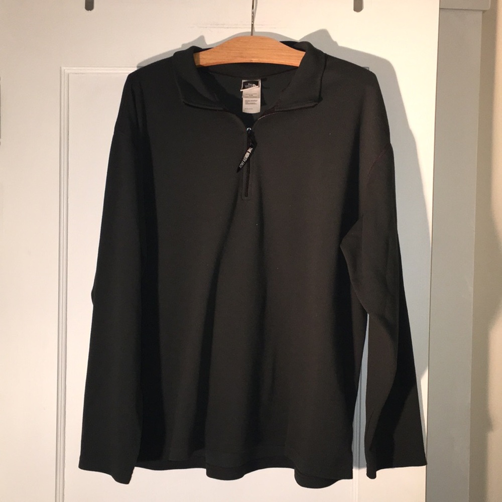 The North Face grey 1/4 zip fleece pullover SZ L